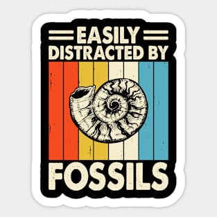 Easily Distracted By Fossils T shirt For Women Sticker